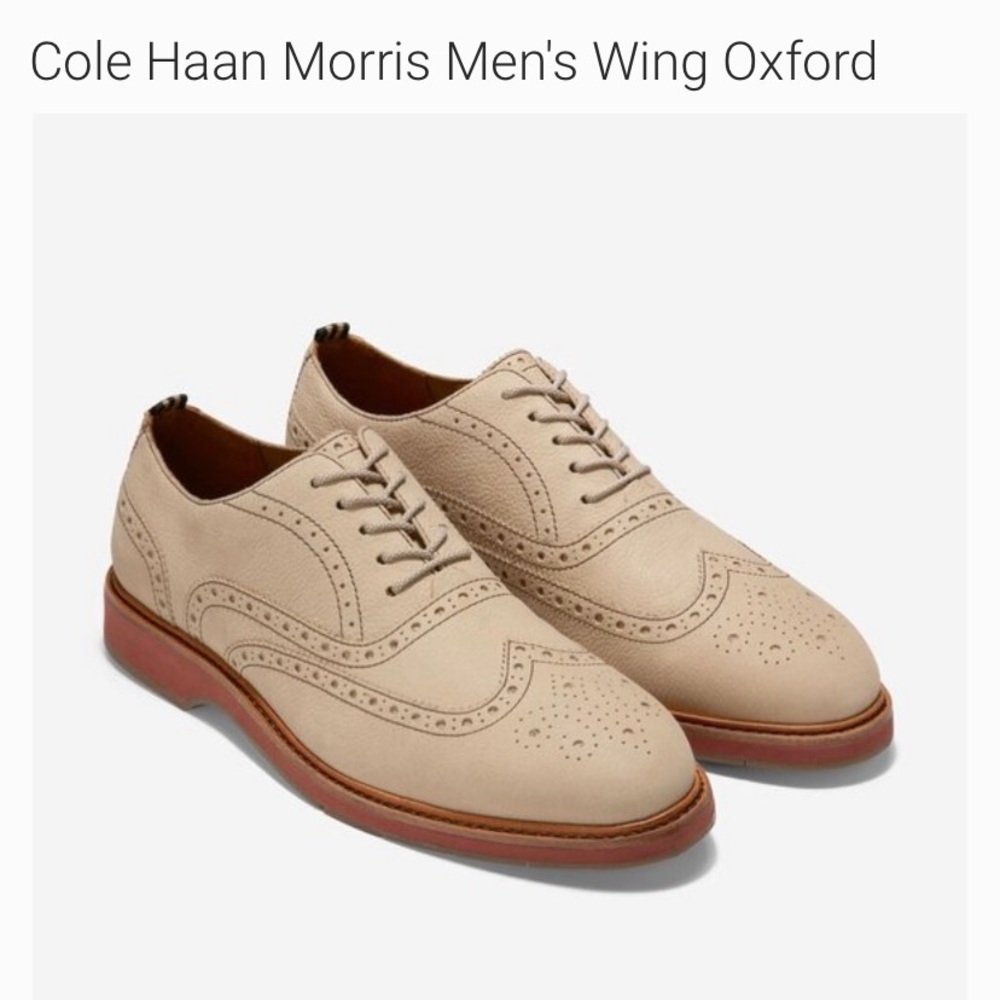 COLE HAAN. Morris Mens Oxford Wing.